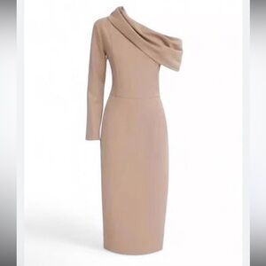 Julia Allert One Shoulder Cowl Neck Dress NWT